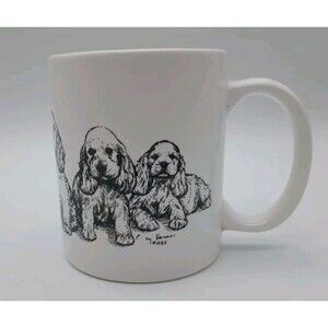 Cindy Farmer Mug Puppies Cocker Spaniel 1988